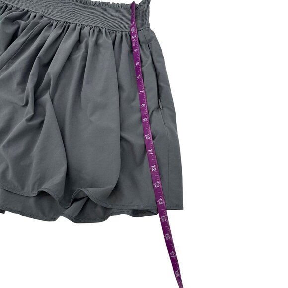 Athleta Womens Gray Lightweight Pockets Smocked Waist Flowy Skort Size M - Picture 9 of 10